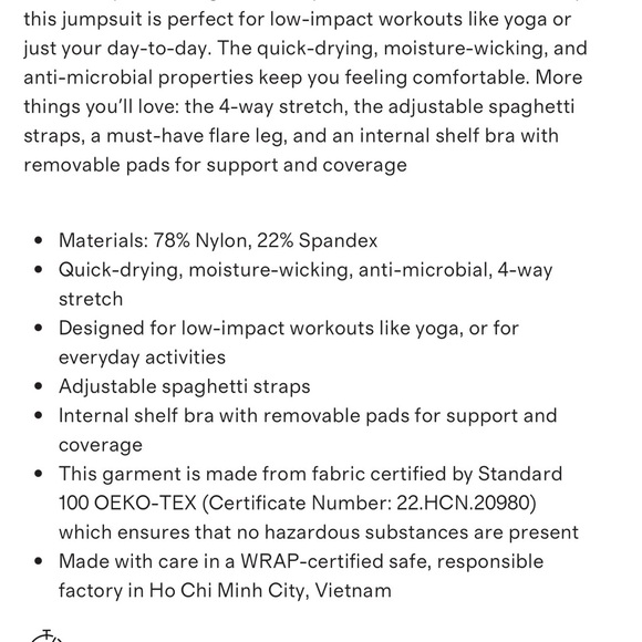 Quince Ultra-Form Kick Flare Jumpsuit Navy Blue - Picture 10 of 10